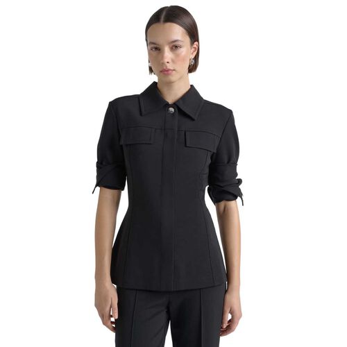 Cue Stretch Snap Detail Shirt